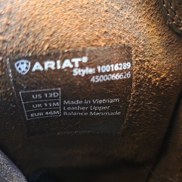 Ariat Rambler Western Leather Boots Men Size 12D main image 7